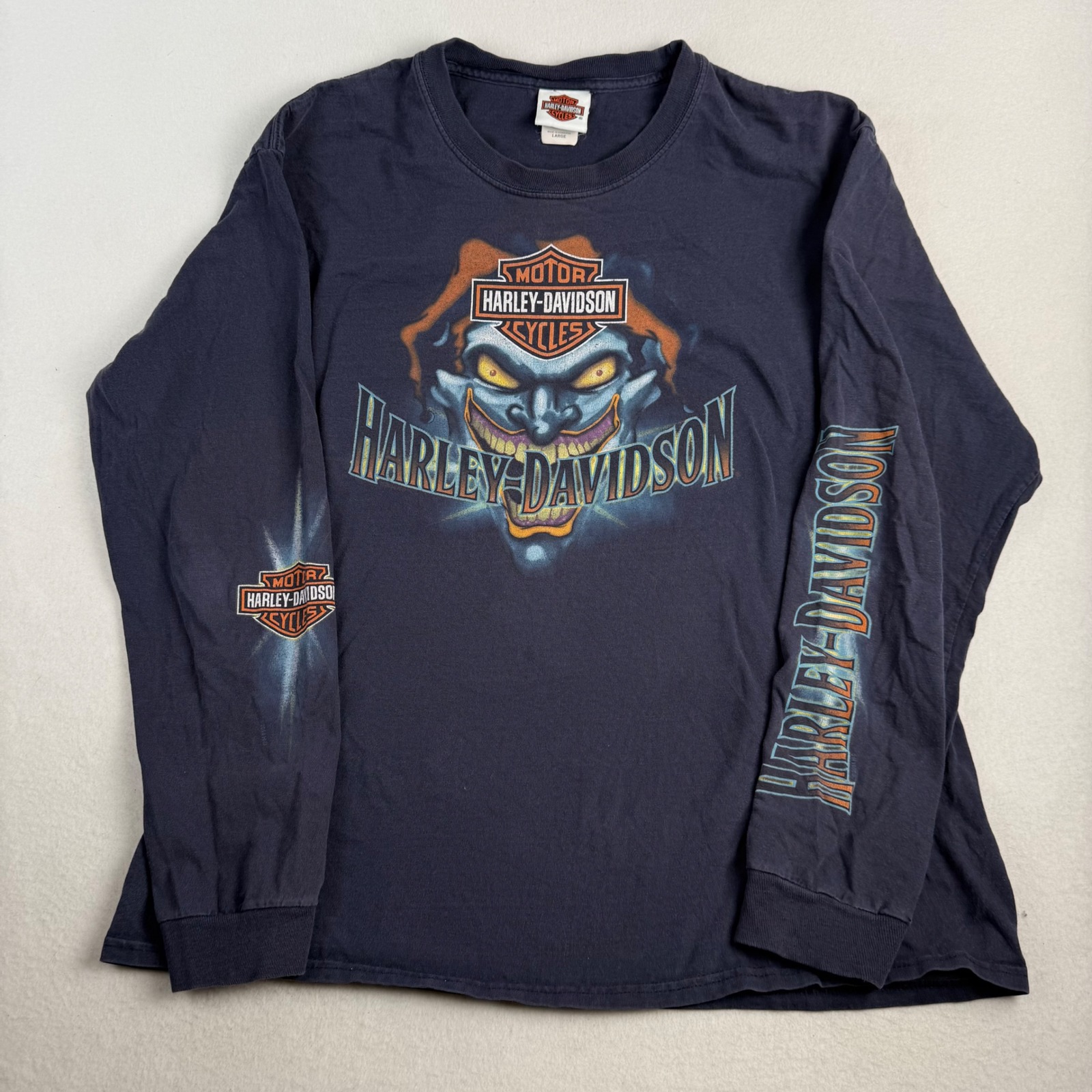 Harley Davidson Jester Daytona Bike Week Long Sleeve Shirt Mens Large Black